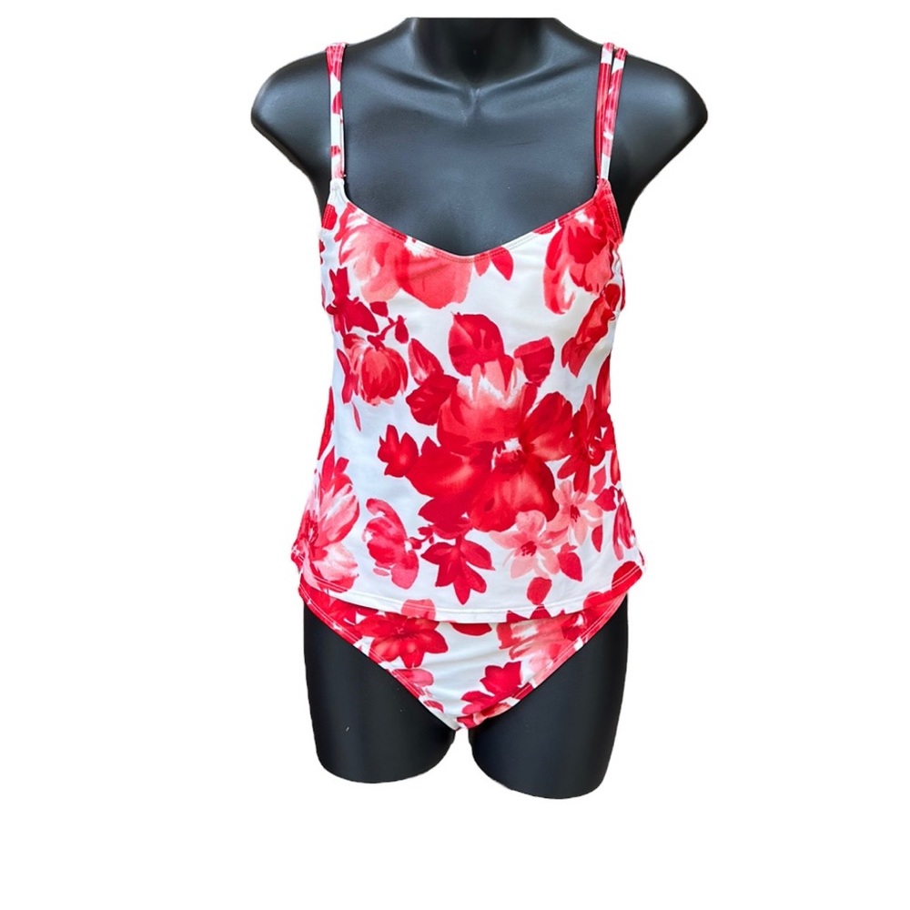 LA BLANCA 2pc swim suit, size 8 with matching pants, size S, VGC